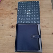 Filofax Malden Antiqued Leather A5 Organiser Navy Uni Work Planner Box Inserts