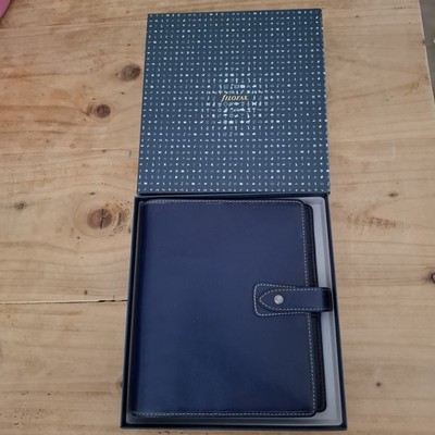 Filofax Malden Antikleder A5 Organizer Marine Uni Arbeitsplaner Box Einlagen