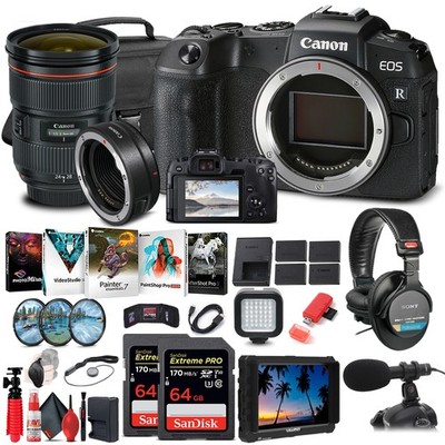 Canon EOS RP Mirrorless Digital Camera (3380C002) + 4K Monitor + More