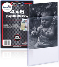 4X6 Photo Postcard Topload Holders 25 Pack Blue-Tinted 4X6 Toploader Prote