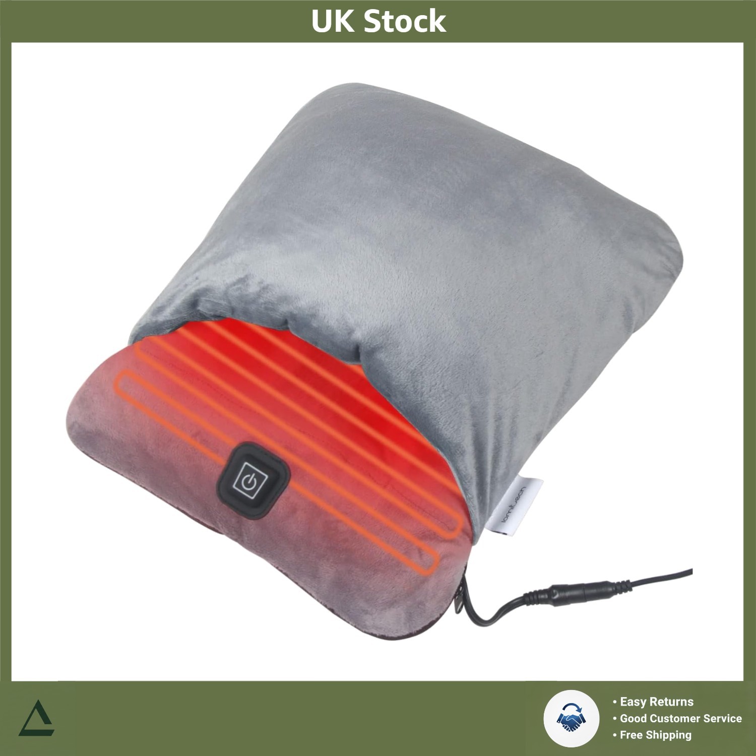 Cozy Electric Foot Warmer Fast Heating Soft Plush Pad 3 Temp Settings