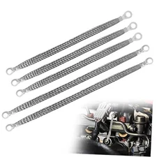 Ground Straps Automotive, 3Pcs 10" x 1/2" & 2 Pcs 13" x 1/2" Professional gray