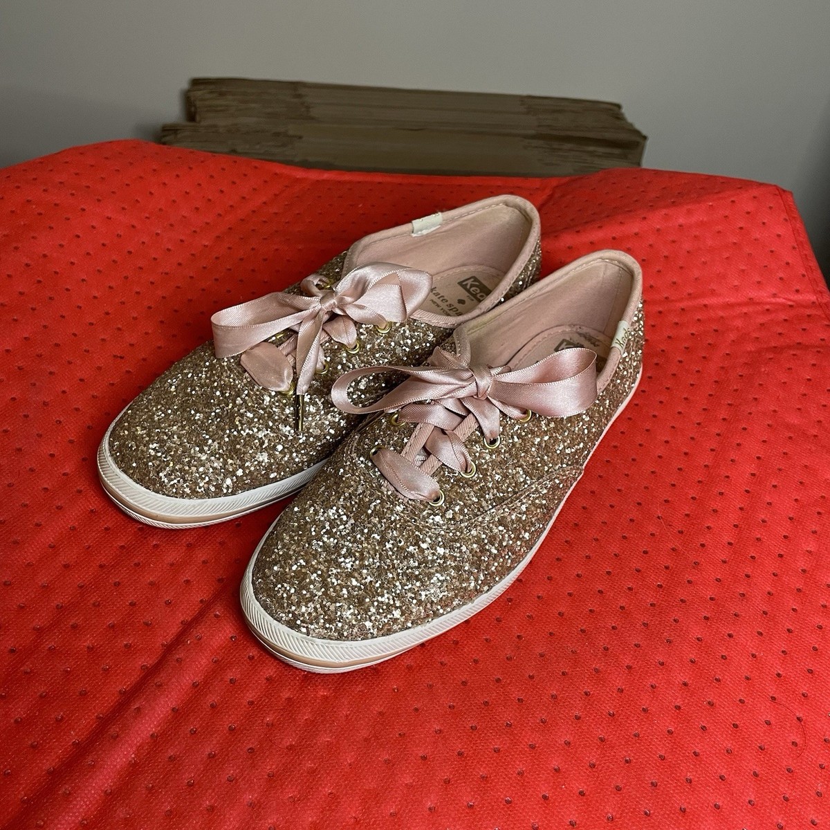 Keds X Kate Spade Sneaker Women's Size Champion Glitter Rose
