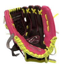 Rawlings T-Ball Glove WPL95DSP Girls Youth RHT Right Hand Throw Basket Web Pink