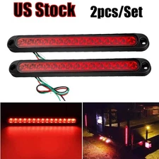 10" 15LED Trailer Brake Tail Light Bar for Golf Cart for Offroad Truck RV UTV 2x
