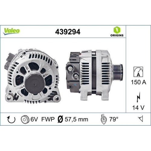 Generator Valeo 439294 Valeo Origins New Oe Technologie FüR CitroëN Fiat Lancia-image