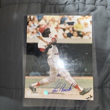 Lou Brock st louis cardinals Signed Autograph Auto 8x10 Photo COA Goldin Sports
