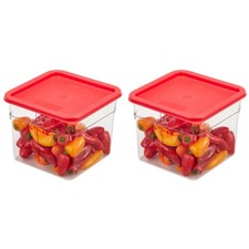 Cambro Food Storage Container with Lid - 6 QT Quart 6  Lid, Clear
