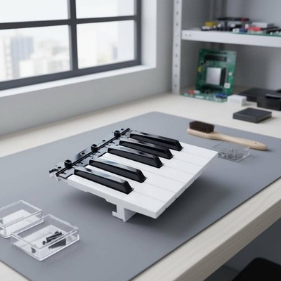 Keyboard-Taste schwarz-weiß Klavier-Ersatztasten Ersatzteil für Reparatur
