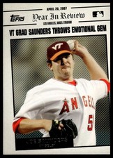 Joe Saunders 2008 Topps #YR20 Year in Review Los Angeles Angels
