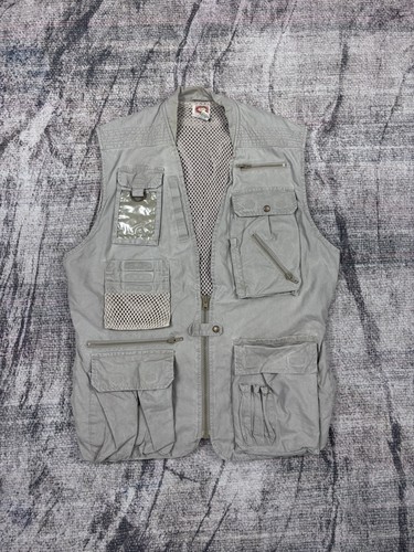 Vtg Banana Republic Safari 80s 90s Photojournalist Camera Khaki Vest Mens XL