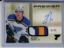 Zach Dean 2024-25 Premier Rookie Auto Patch Bronze Auto Patch /99 #HR-ZD