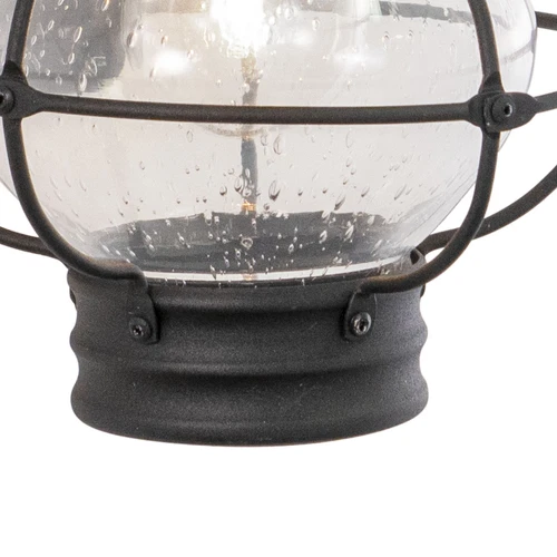Vaxcel Chatham 1 Light Black Coastal Outdoor Wall Lantern Clear Glass - Picture 7 of 9