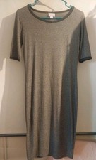 Lularoe XS Classic, T Shirt Dress. Comfortable, Basic,Gray. Straight Fit