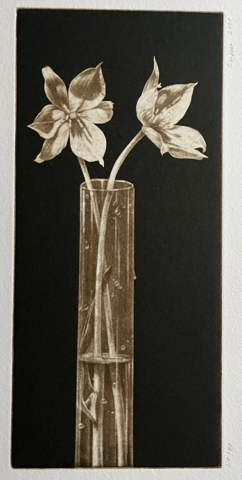 Jan Peter Tripp Signierte nummerierte Original Radierung  v. 2000 - Wilde Tulpen - Bild 2 von 4