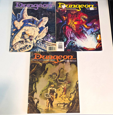 TSR Dungeon Magazine Role-Playing Games Lot 3 Issues #18 #29 & #56