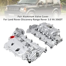 Pair Aluminum Valve Cover For Land Rover Discovery Range Rover 3.0 V6 306DT