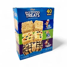 Rice Krispies Treats Variety Box Original, Rainbow, Chocolatey Drizzle - 40 Pack