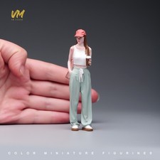 Resin Diorama 1/18 Shopping Beauty Miniature Figurine Doll Toy Scene Props