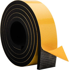 Neoprene Foam Weather Stripping, 2 Inch Wide X 3/8 Inch Thick, Door Jamb Seal St