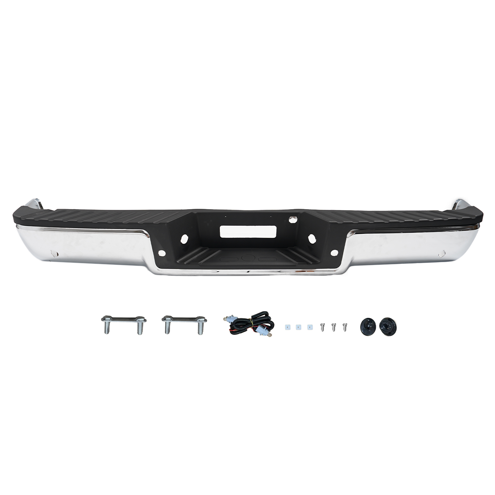 Fit For Ford F-150 04-06 Steel Rear Step Bumper Chrome With Rear Object Sensor