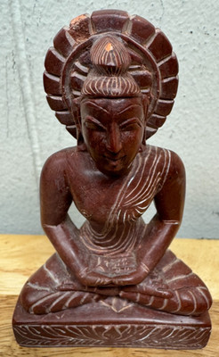 Vintage Meditating Buddha Stone Statue Hand Carved Sculpture Figurine