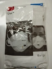 15Pcs 3M VFlex FFP2 Valved Dust Mist Disposable Face Masks 9162E
