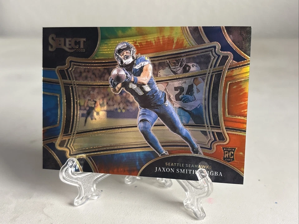 Jaxon Smith-Njigba 2023 Panini Select RC Tie Dye 11/25 Field Level -Rookie - Image 3 of 4