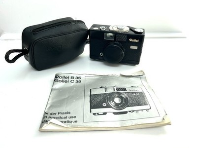 Rollei 35B schwarz analoge Kompaktkamera 35 mm Carl Zeiss Triotar Objektiv 40 mm f/3,5