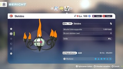 Shiny Elite Skelabra  Level 100 6IV + Max EV / DV  Für Pokemon Legenden Z-A