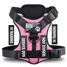 Demigreat Service Dog Harness, Reflective Dog Vest Harness with 5 PCS Patches,