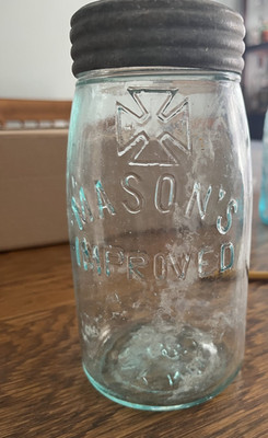 Hero, Iron, Maltese cross Mason's Improved canning jar
