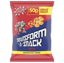 Golden Wonder Transform A Snack Spicy Flavour Crisps Full Box 30 Packs x 27grams