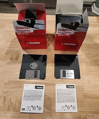 Imation IBM Formatted 2HD 1.44 Diskettes, partial packs: 36 Total UNTESTED