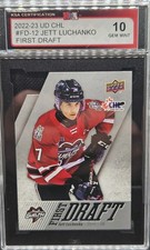 22-23 Upper Deck CHL Jett Luchanko First Draft Rookie 🚨🚨🚨 KSA 10 Gem Mint 