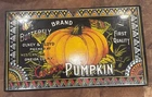 VINTAGE BUTTERFLY BRAND GOLDEN PUMPKIN PORCELAIN SIGN OLNEY & FLOYD ONEIDA CO NY