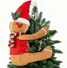 Gingerbread Christmas Tree Topper Doll Tree Hugger Holiday Deco