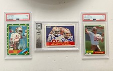 1990 Fleer Joe Montana / Jerry Rice Dual Signed Auto + PSA 5’s ROOKIE Cards RC