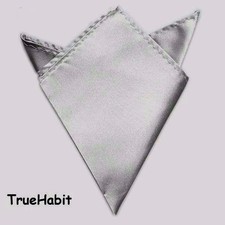  91 Bloomingdales Men'S Handkerchief Solid Gray Dress Suit Casual Pocket Square