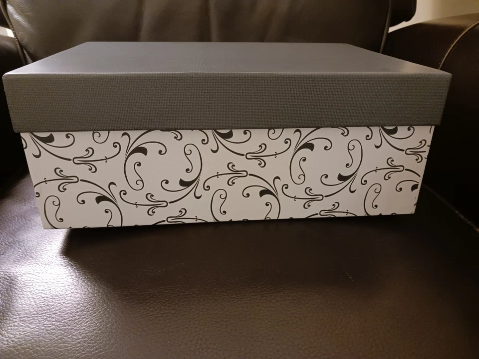 Storage Box For Photos/Craft Gray Design, 8x11x4.5, Label On End - Image 2 of 4