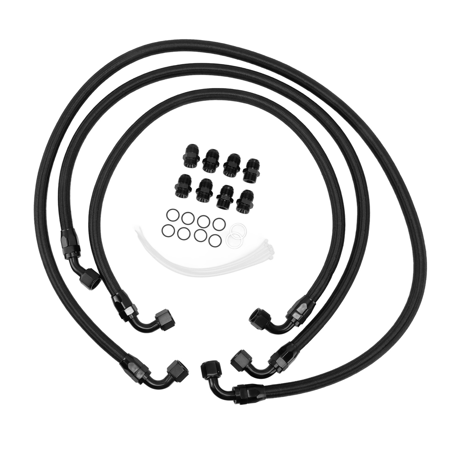 Transmission Cooler Hose Kit Metal Nylon For 6.6L Duramax LLY/LBZ/LMM