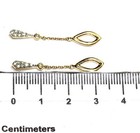 New 10k yellow gold .18ct SI1 H diamond dangle earrings 1.8g butterfly backs — photo 4