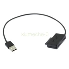 USB 2.0 to13Pin 7 6 Slimline SATA Laptop CD/DVD Rom Optical Adapter Cable NEW