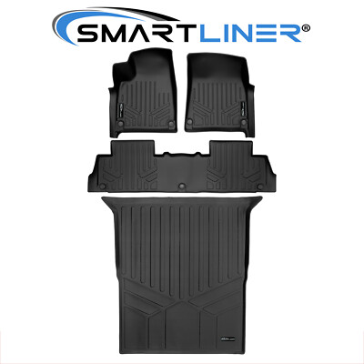 SMARTLINER Floor Mats 3 Row Front Trunk Liner 2022-24 Rivian R1S SUV 7 Passenger