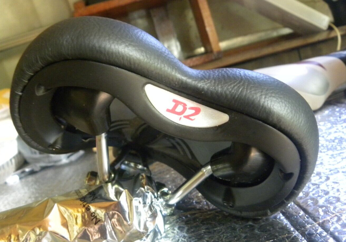 Velo D2 Channel Black Saddle Bicycle Seat With Bar clamp with extra cushion