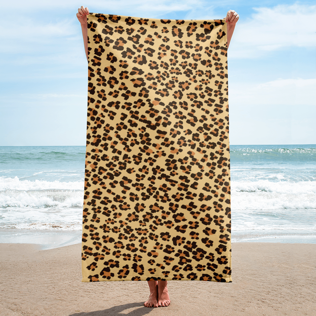 Leopard Beach Towel Print Stalking Statusquotaco