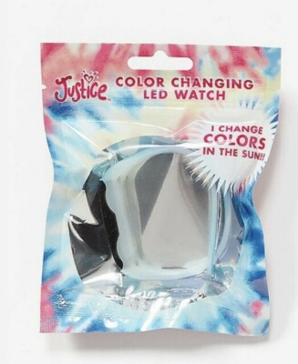 Justice Girls Narwhal Silicon Color Changing LED Watch. New in a Sealed Package!