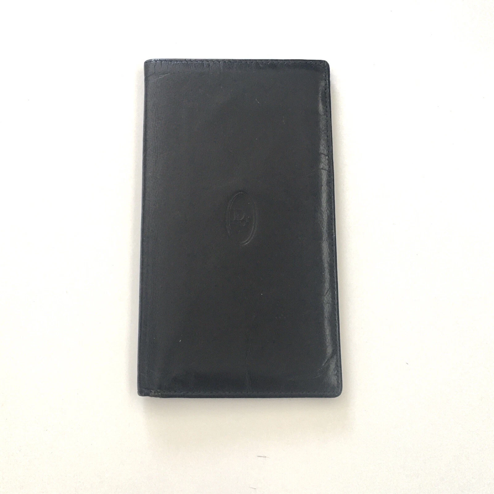 Portefeuille vintage Christian Dior chéquier noir