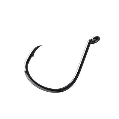 EAGLE CLAW Lazer Sharp Long Shank Octopus Hook, Offset Up Eye, Barbed, Size 2,
