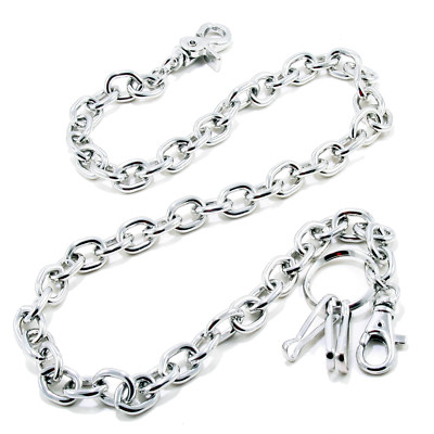 DK Basic Simple Strong Biker Trucker Key Jean Wallet Chain (20'') Silver CS1520